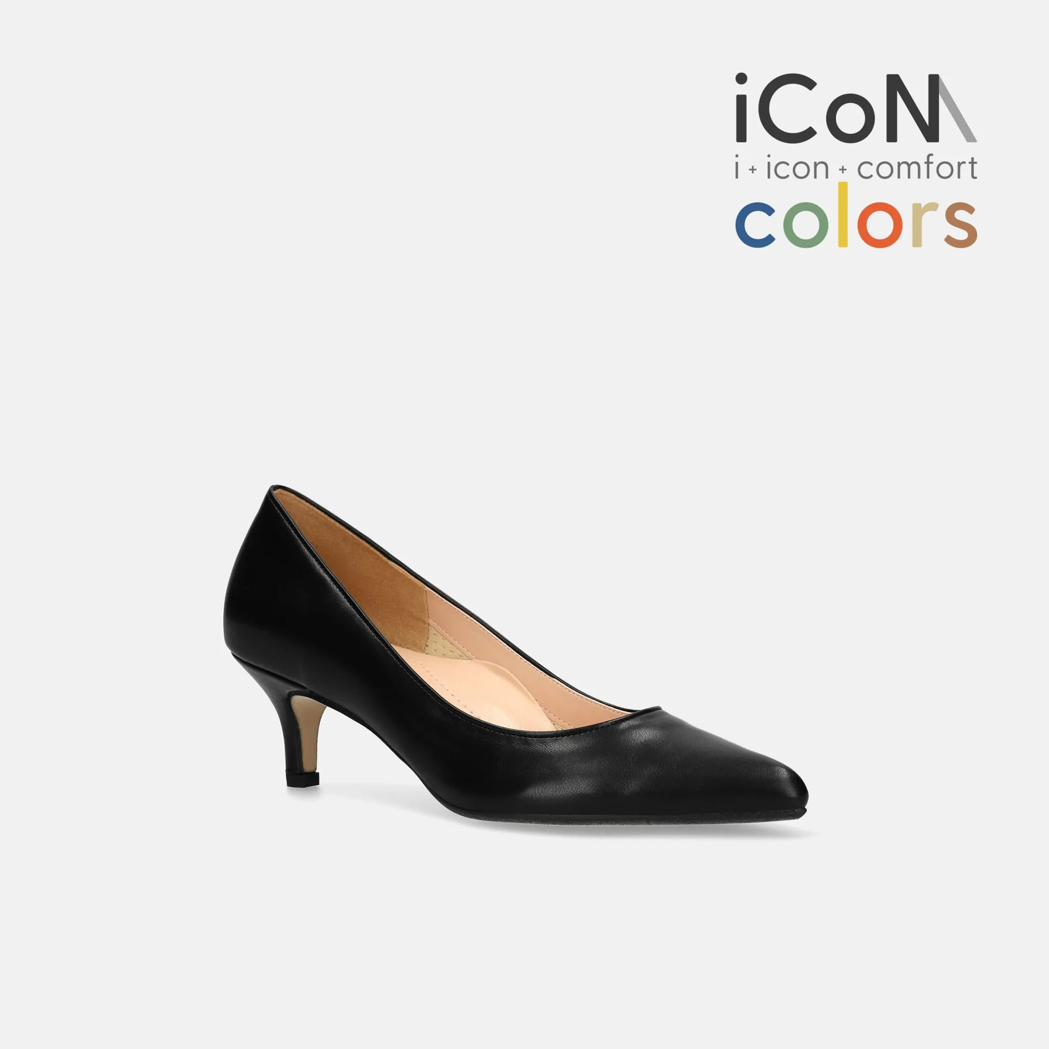 10% OFF: 2024SS: iCoN COLORS: Pointed Toe Smooth Pumps (C57173) Black