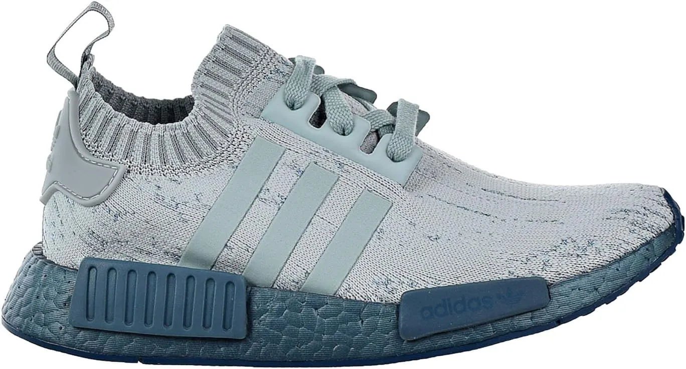 adidas Originals Women's NMD_R1 Primeknit Running Shoe, Tactile Green/Tactile Green/Petrol Metallic, 10.5