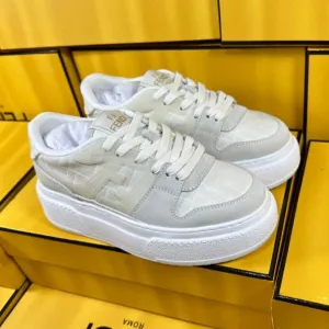 AND WHITE FENDI High-performance Large variety FENDI THICK-SOLDED IN SNEAKER SUEDE FABRIC MONOGRAM