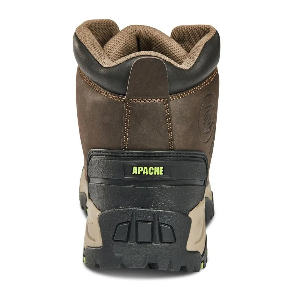 Apache Neptune Brown Leather Lace up Work Boots