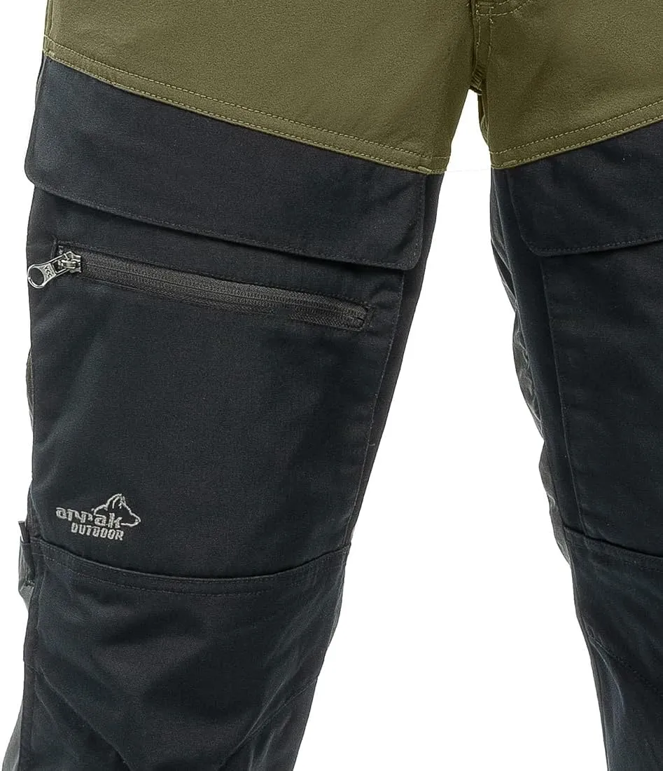 ARRAK OUTDOOR Hybrid Men Pants, 4-Way Stretch Fabric, Reinforcement Panels, 7 Belt Loops, for Great Outdoors