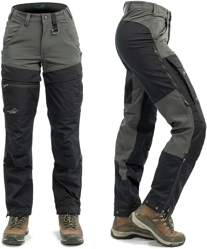 ARRAK OUTDOOR Hybrid Pants Lady, Inseam 32", DWR Treated, Seven Belt Loops, Water-Resistant, 4-Way Stretch Fabric