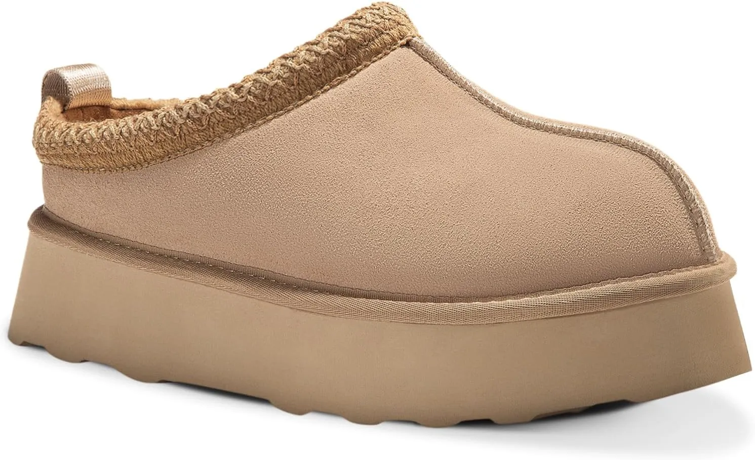 ATHMIE Womens Platform Slippers Ankle Mini Boots with Fluffy Fleece Lined Indoor Outdoor Anti-Slip Memory Foam Winter House Shoes for Cozy Comfort