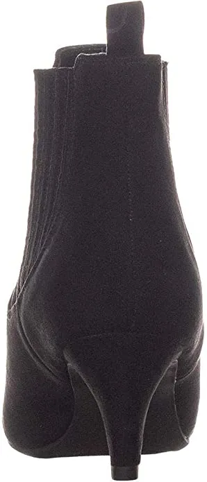 bar III Womens Elizaa Pointed Toe Ankle Chelsea Boots, Black, Size 7.0