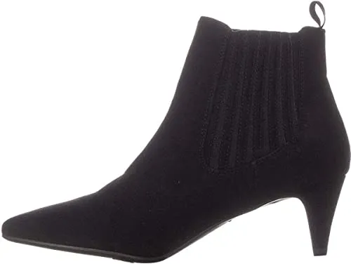 bar III Womens Elizaa Pointed Toe Ankle Chelsea Boots, Black, Size 7.0