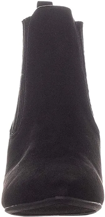 bar III Womens Elizaa Pointed Toe Ankle Chelsea Boots, Black, Size 7.0