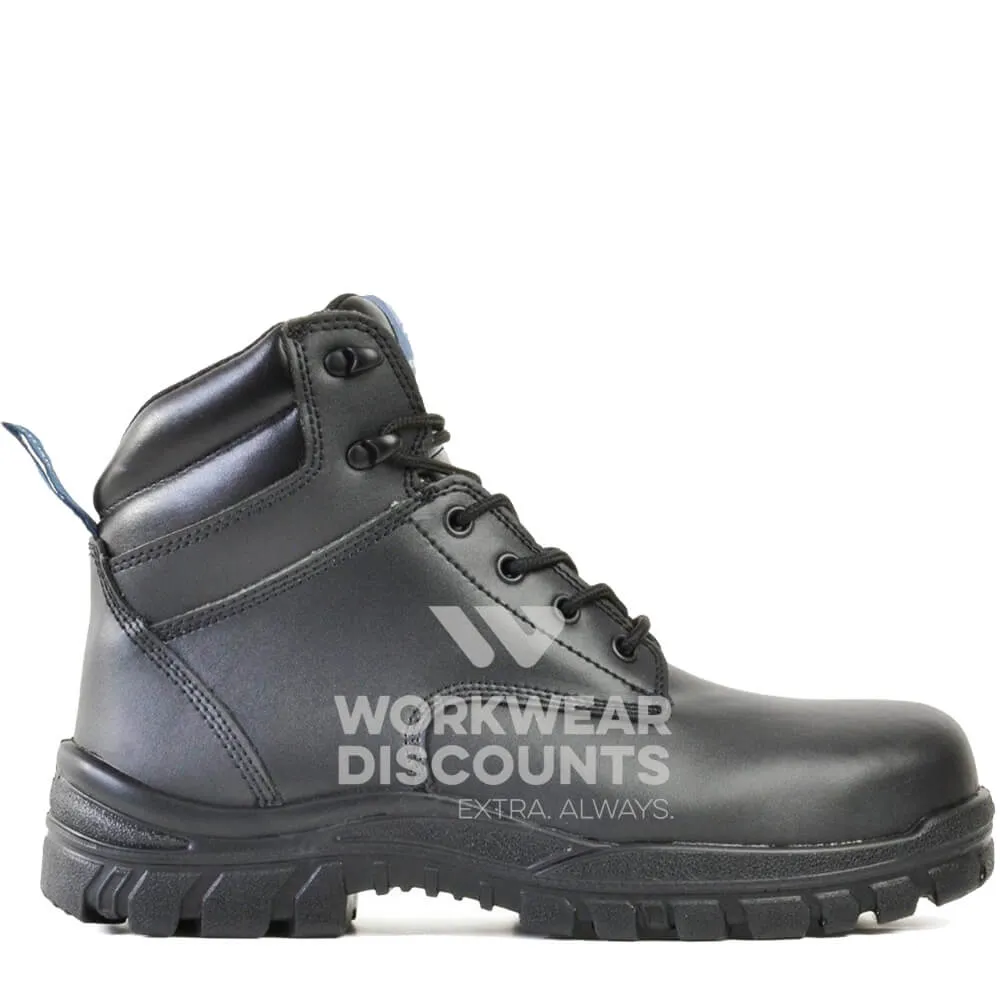 Bata Saturn Lace Up Steel Cap Boots Black