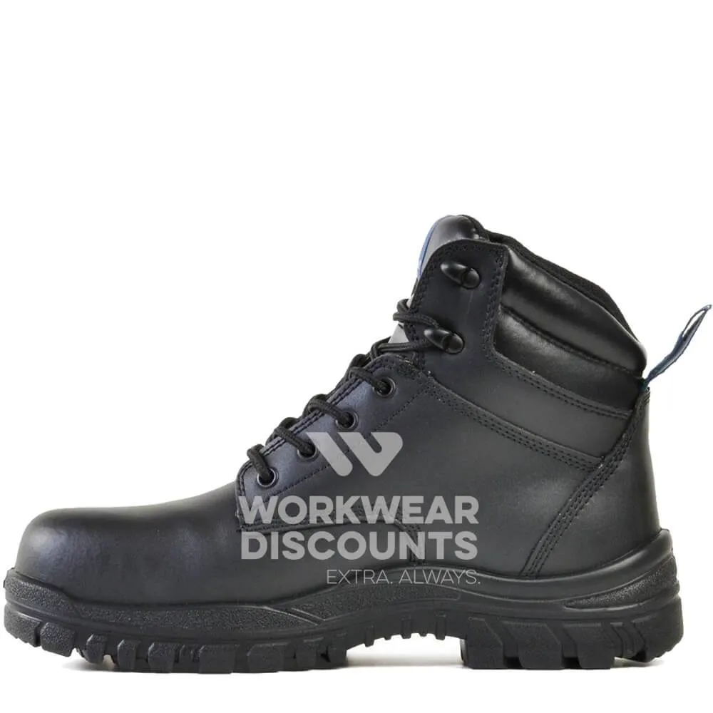 Bata Saturn Lace Up Steel Cap Boots Black
