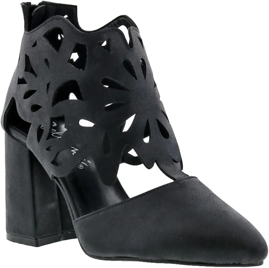 Bellini Cleo Women's Pointed Toe Laser Cut Bootie