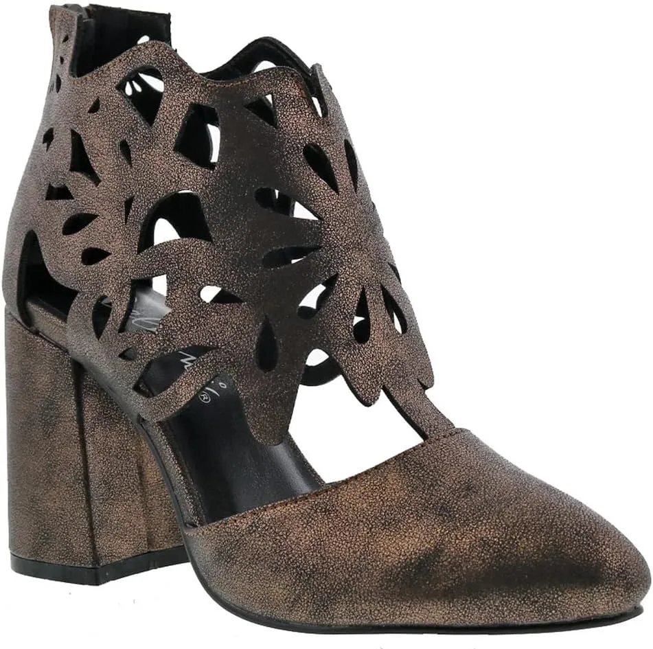 Bellini Cleo Women's Pointed Toe Laser Cut Bootie