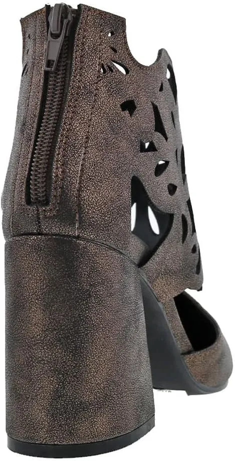 Bellini Cleo Women's Pointed Toe Laser Cut Bootie