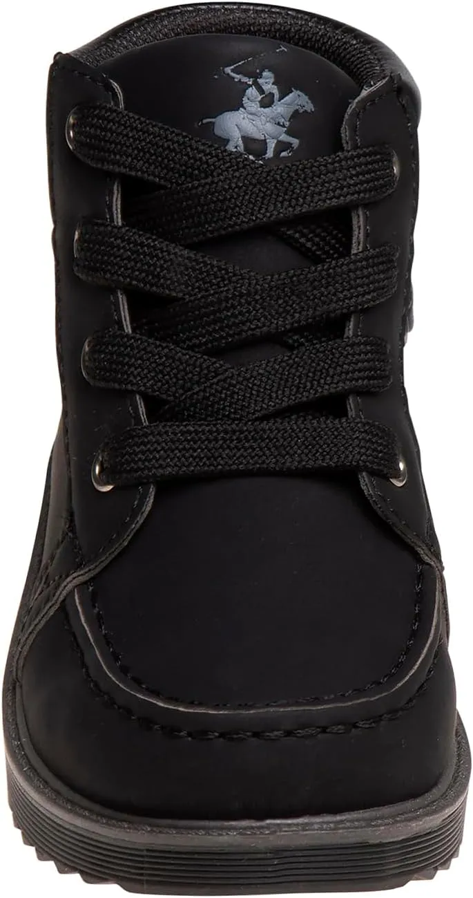 Beverly Hills Polo Club Boy's Lace-up Casual Dress Shoes, High Top Boots (Toddler-Big Kid)
