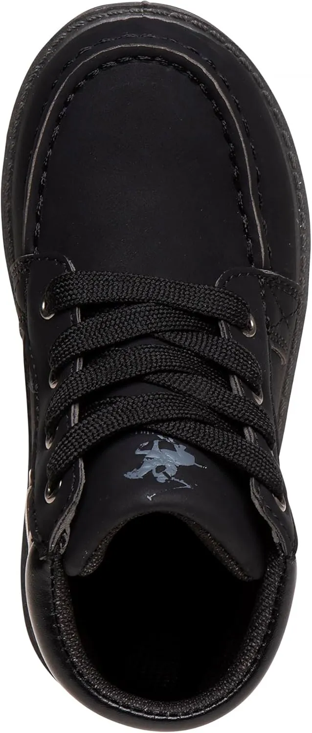 Beverly Hills Polo Club Boy's Lace-up Casual Dress Shoes, High Top Boots (Toddler-Big Kid)