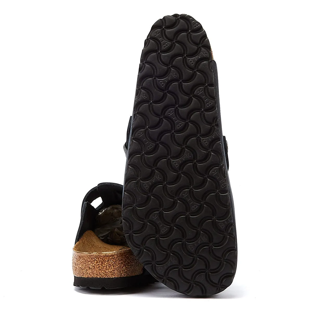 Birkenstock Boston Oiled Nubuck Black Slippers