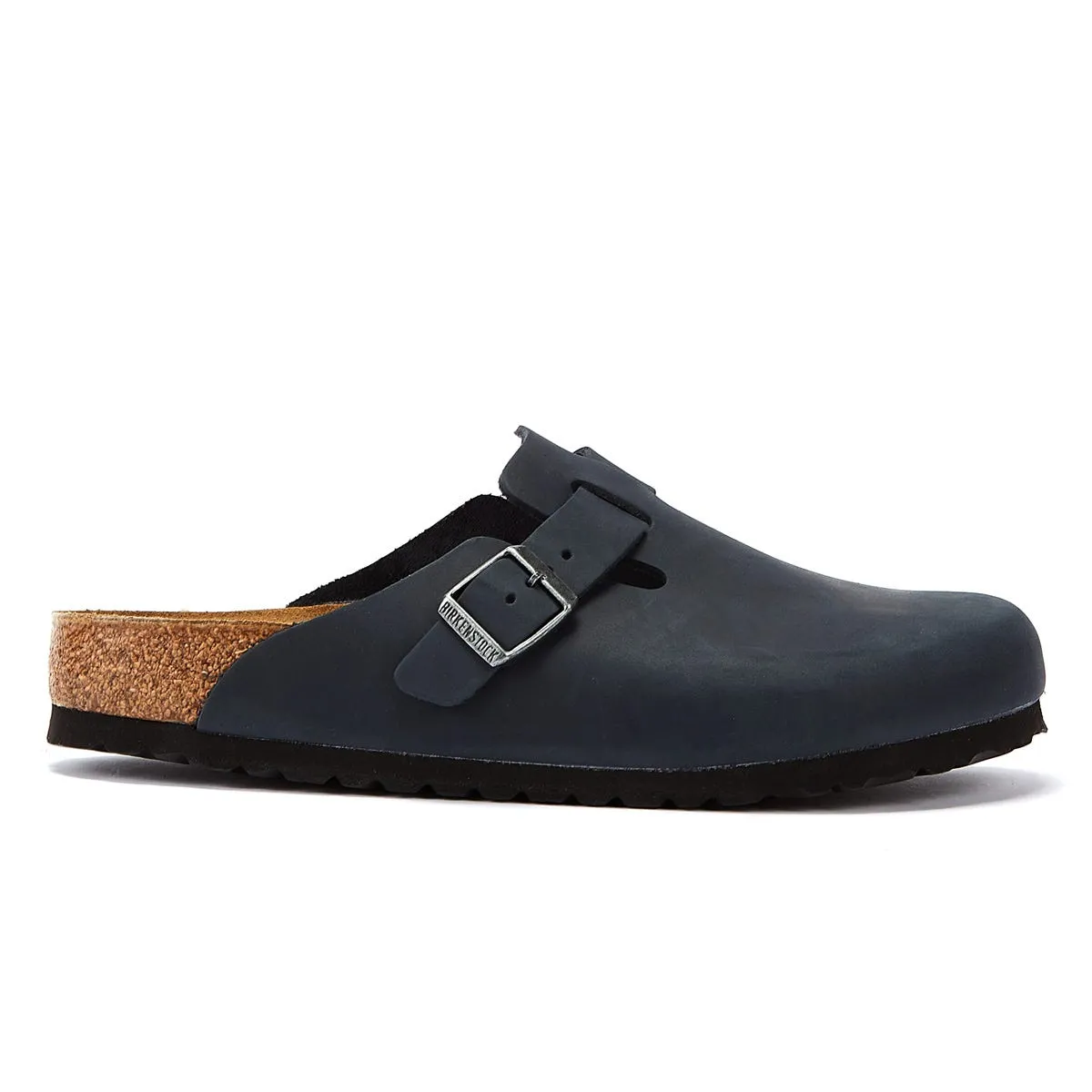 Birkenstock Boston Oiled Nubuck Black Slippers