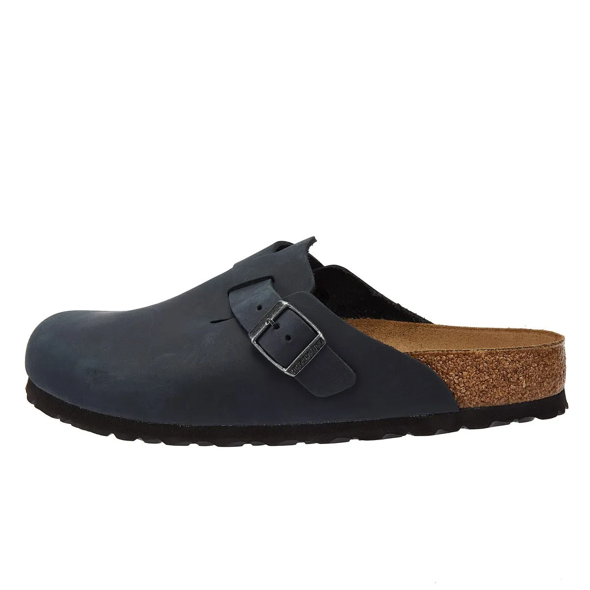 Birkenstock Boston Oiled Nubuck Black Slippers