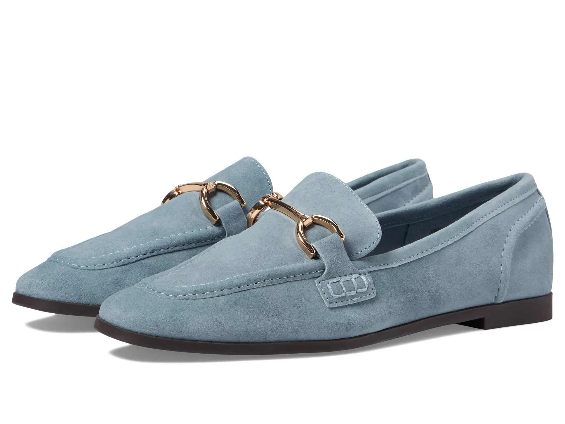Blue Premium selection Almond Baby Stacked Secure delivery Madden Heel Toe Loafer Flat On Steve Slip Carrine Dress