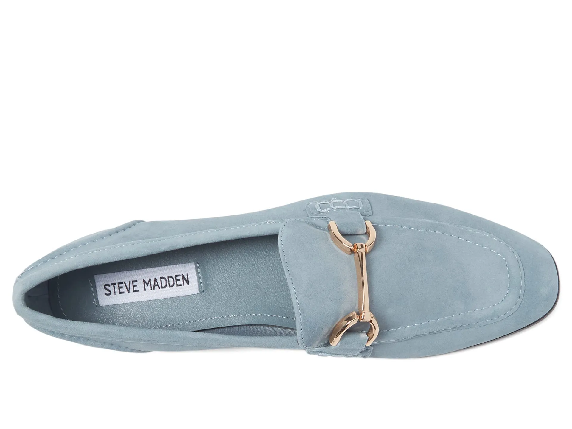Blue Premium selection Almond Baby Stacked Secure delivery Madden Heel Toe Loafer Flat On Steve Slip Carrine Dress