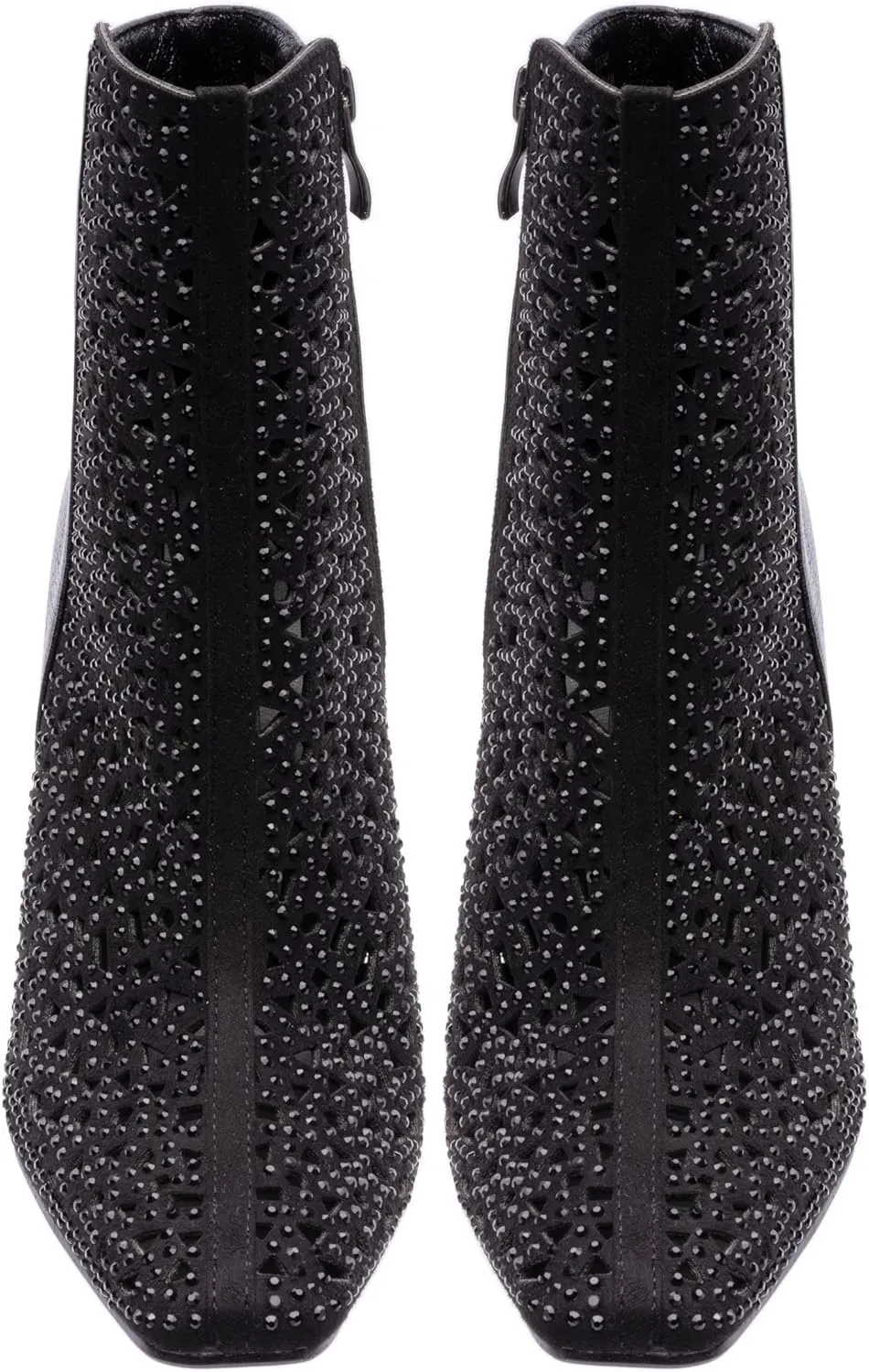 Breeze Metallic Laser-Cut Bootie On A 3.5 Inch Circular Heel