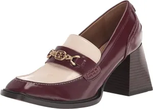 Buckle Tone Safe Shoes Edelman Secure delivery Loafer Vamp Gold Heel Ivory Quincy Sam Syrah/Modern