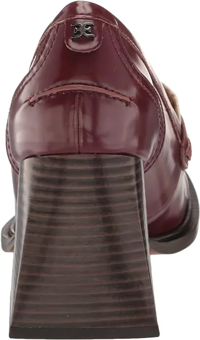 Buckle Tone Safe Shoes Edelman Secure delivery Loafer Vamp Gold Heel Ivory Quincy Sam Syrah/Modern