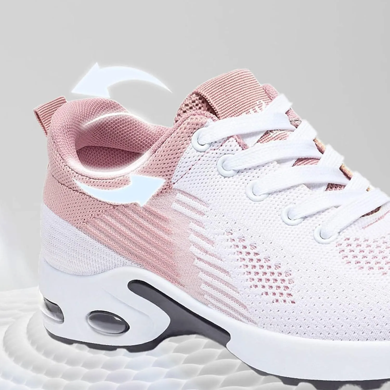 Cathalem Musabela Orthopedic Sneakers for Women, Comfortable Orthopedic Shoes Mesh Casual Breathable Knit Air Cushion Shoes