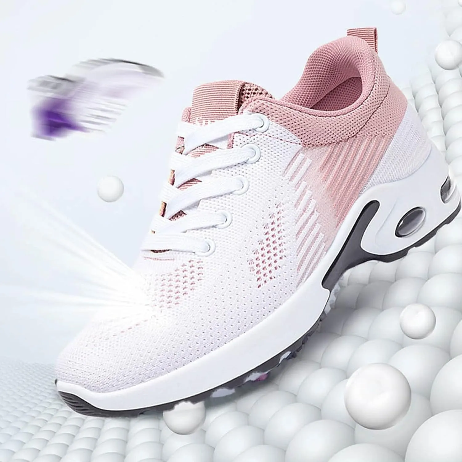 Cathalem Musabela Orthopedic Sneakers for Women, Comfortable Orthopedic Shoes Mesh Casual Breathable Knit Air Cushion Shoes
