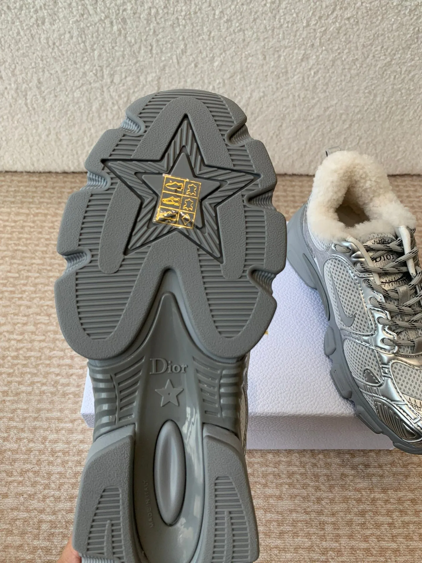 CD Chrono Sneaker In Silver Mix White Mesh Fabric 998712