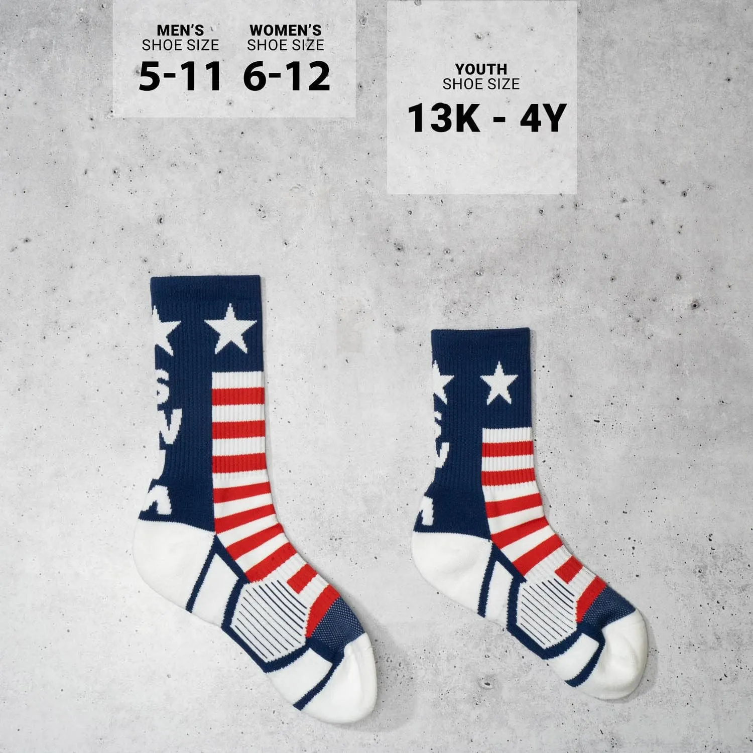 ChalkTalkSPORTS Swimming Performance Crew Socks - Multiple Designs & Colors - Youth & Adult - Swimming Mid-Calf Socks