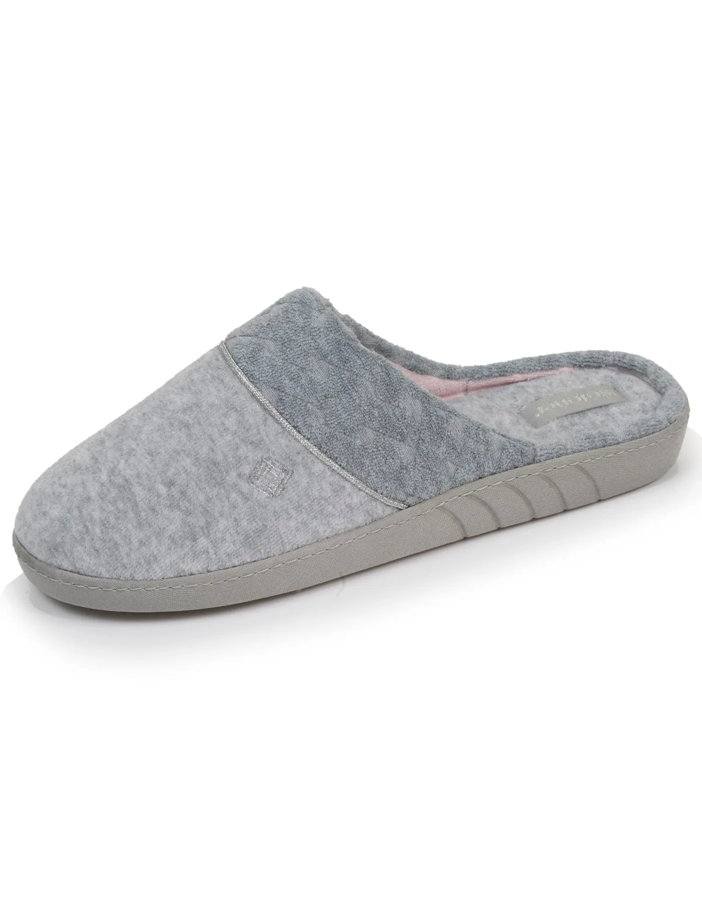 Chaussons mules Femme Gris chiné feutrine