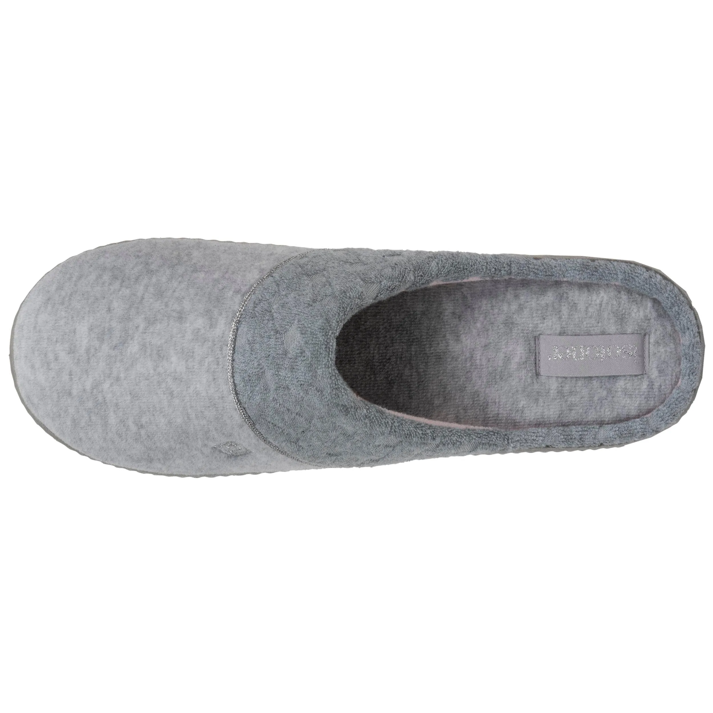 Chaussons mules Femme Gris chiné feutrine