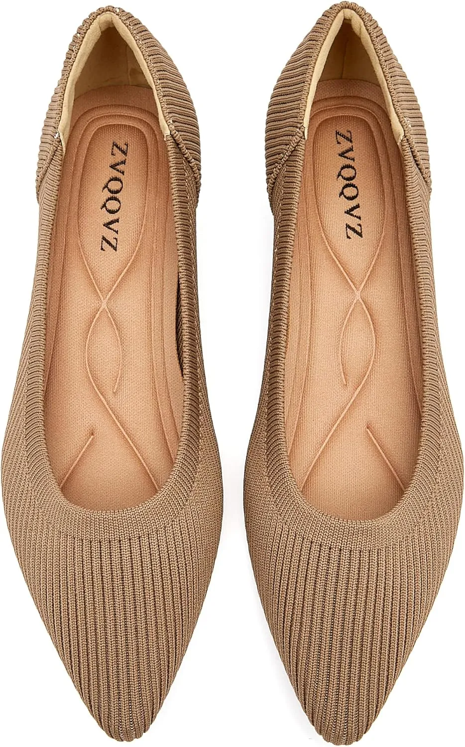 Chunky Heels for Women Knit Ballet Shoes Pointed Toe Low Heel Mesh Comfortable Block Pumps Dress Shoes