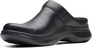 Clarks Unisex ClarksPro Clog Sneaker, Black Leather, 7 US Women