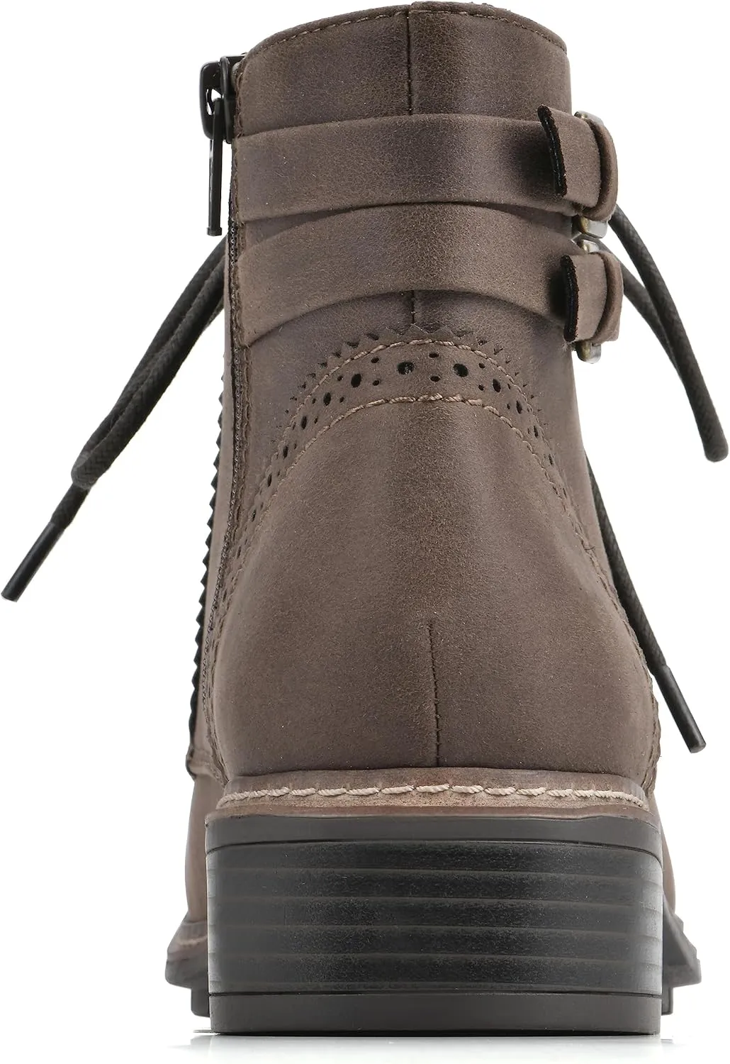 CLIFFS BY WHITE MOUNTAIN Women's Shoes Elibeth Stacked Heel Lace-Up Ankle Bootie