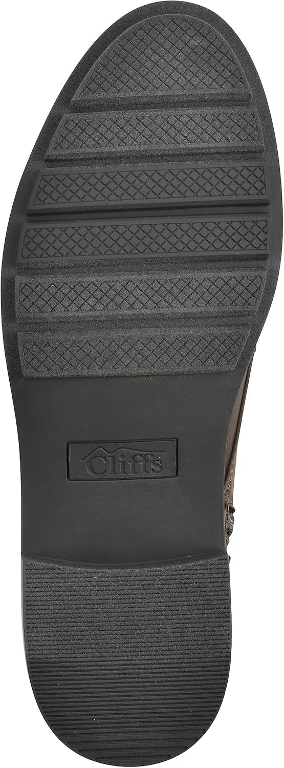 CLIFFS BY WHITE MOUNTAIN Women's Shoes Elibeth Stacked Heel Lace-Up Ankle Bootie
