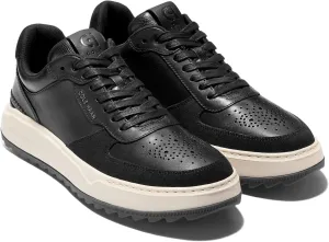 Cole Haan Men's Grandpro Crossover Golf Sneaker, Black/Ivory, 12 Wide