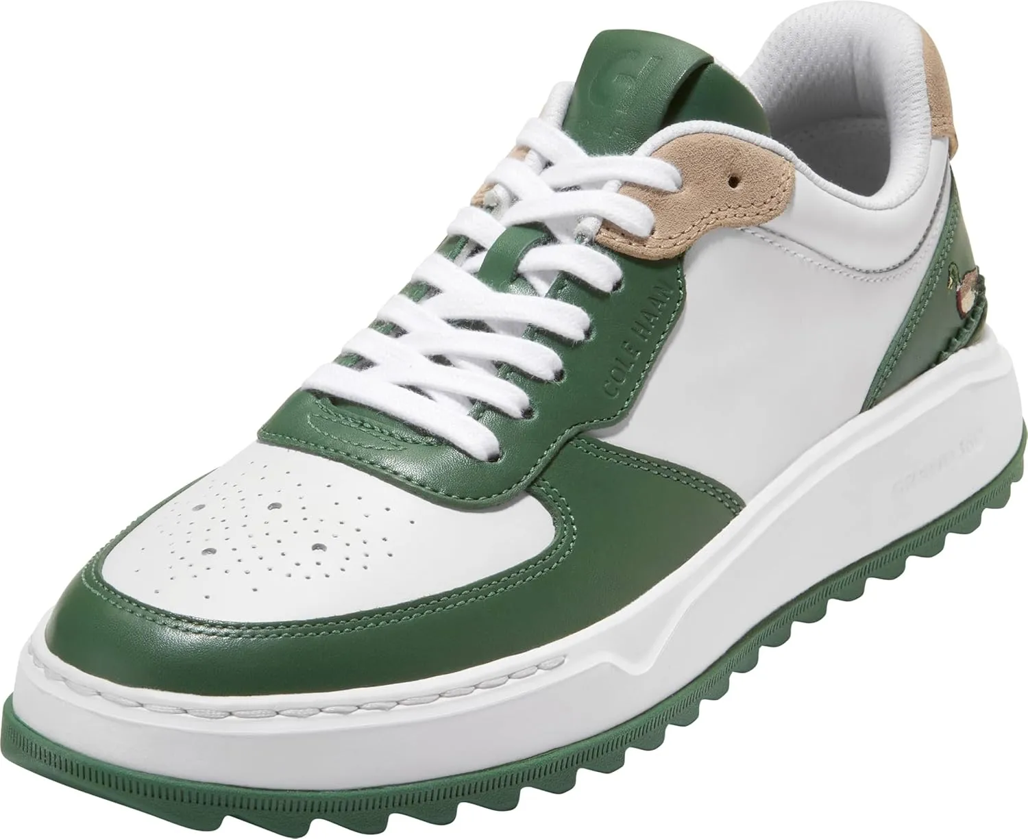 Cole Haan Men's Grandpro Crossover Golf Sneaker, Myrtle/Optic White, 8 Wide