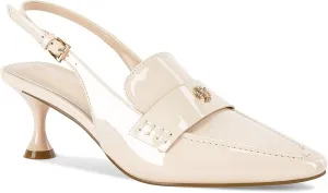 Coutgo Women's Pointed Toe Sandals Slingback Kitten Heel Pumps Slip On Ankle Buckle Dress Shoes