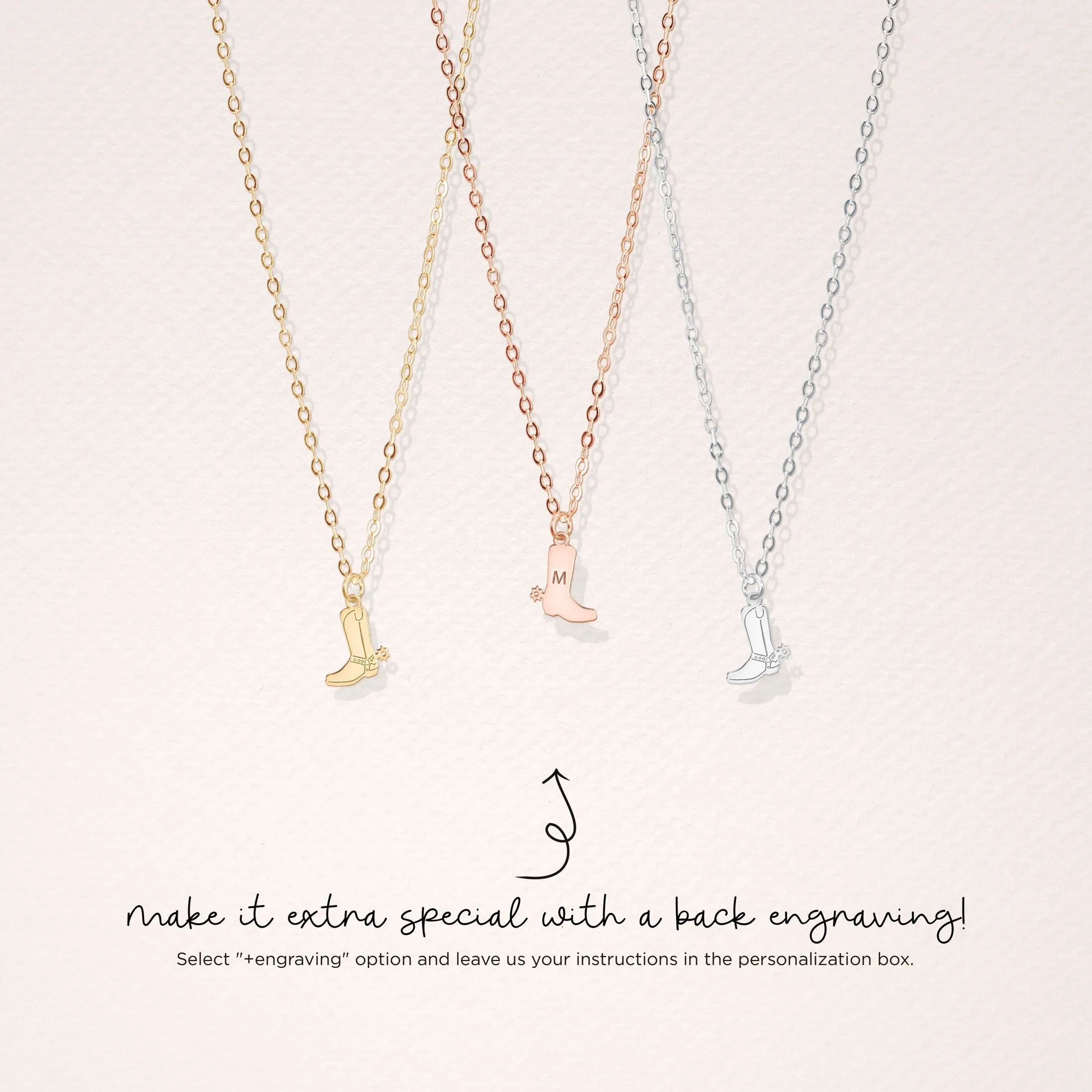 Cowboy Boot Necklace