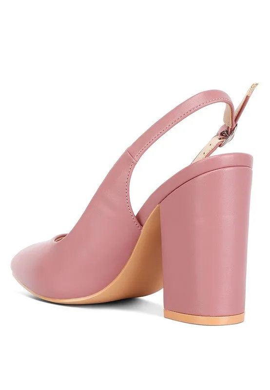 Creidne Block Heel Pointed Toe Sandals