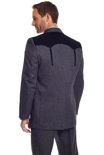 Cripple Creek Mens Boise Heather Charcoal 100% Polyester Sport Coat