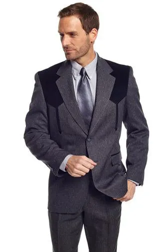 Cripple Creek Mens Boise Heather Charcoal 100% Polyester Sport Coat