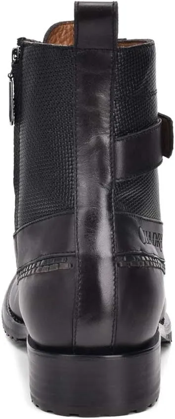 Cuadra Men's Boot in Genuine Stingray Leather with Zipper Black