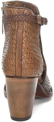 Cuadra Women's Bootie in Bovine Leather with Perforations with Zipper