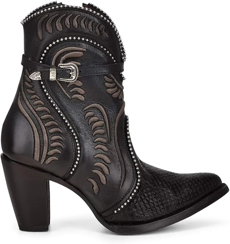 Cuadra Women's Bootie in Genuine Python Leather and Bovine Leather