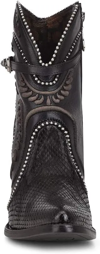 Cuadra Women's Bootie in Genuine Python Leather and Bovine Leather