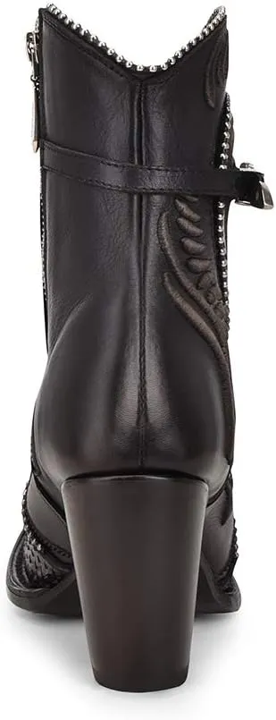 Cuadra Women's Bootie in Genuine Python Leather and Bovine Leather