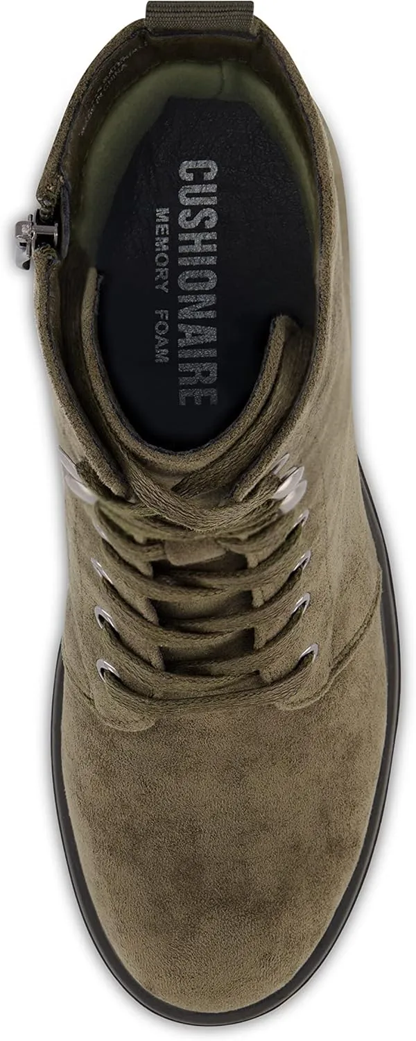 CUSHIONAIRE Women's James lace up boot  Memory Foam, Wide Widths Available