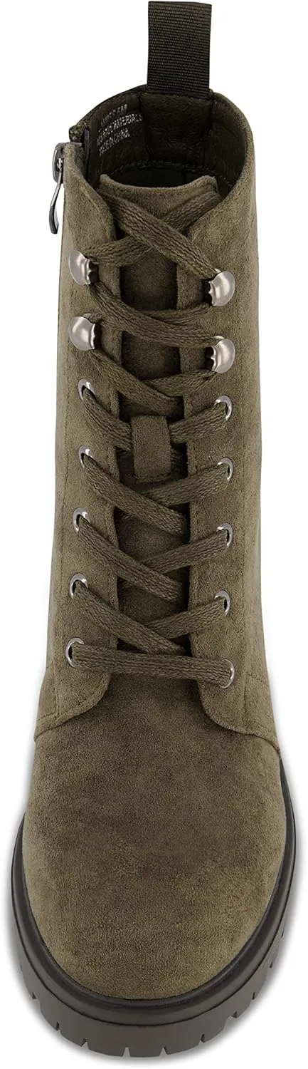 CUSHIONAIRE Women's James lace up boot  Memory Foam, Wide Widths Available