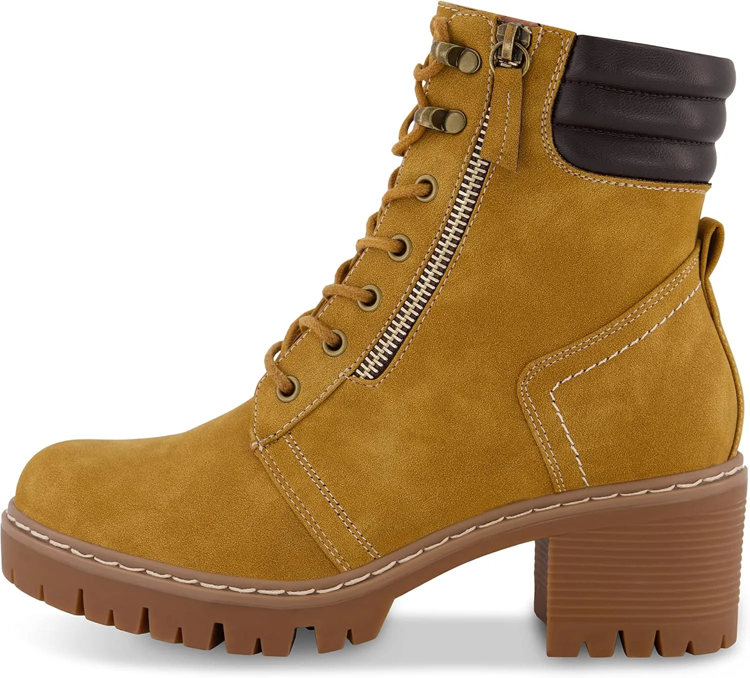 CUSHIONAIRE Women's Ramsey Lace up boot  Memory Foam, Wide Widths Available